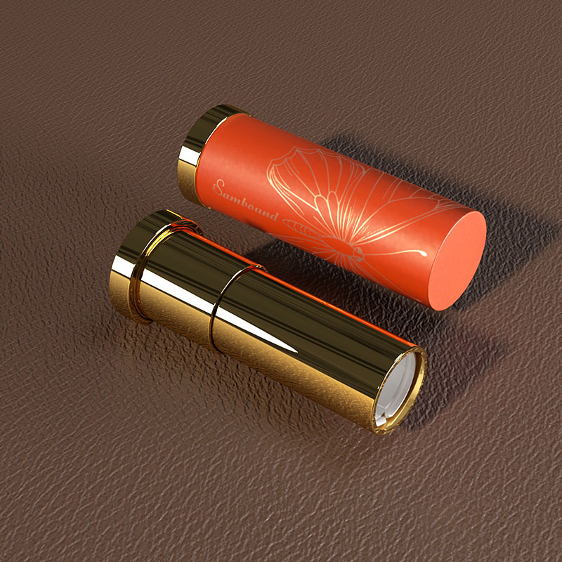 定制磁吸口紅管空管高級(jí)感鍍金可燙金logo廠家直銷空管