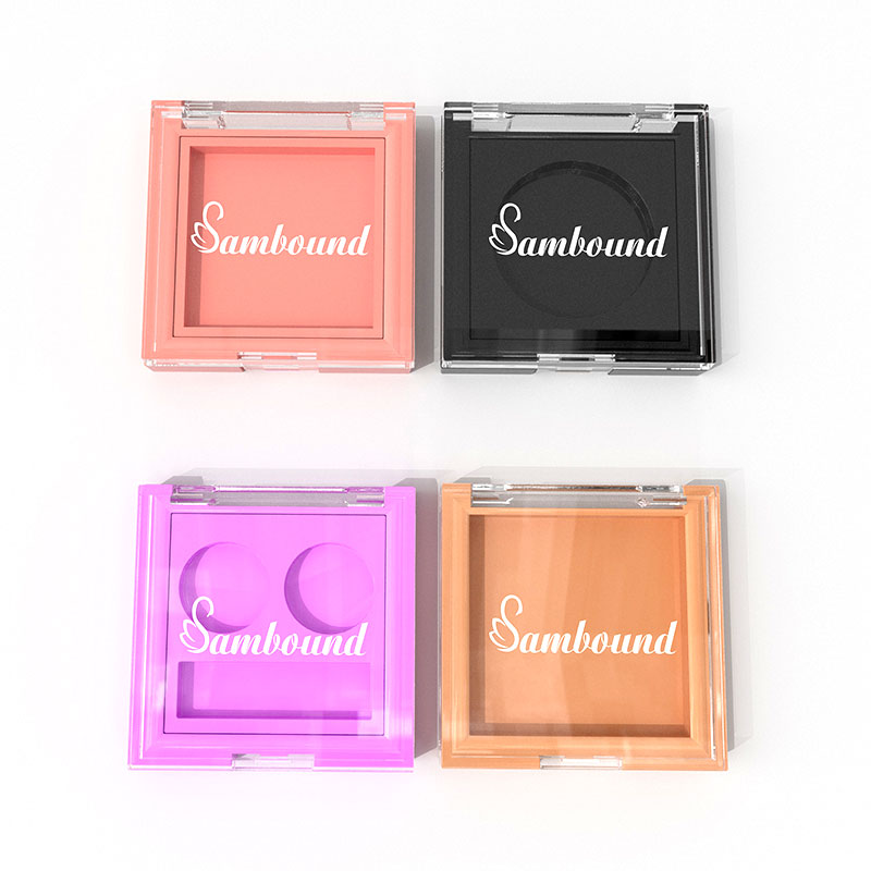 透明蓋眼影盤(pán)塑料abs修容+高光一盤(pán)多用空盤(pán)分裝盤(pán)