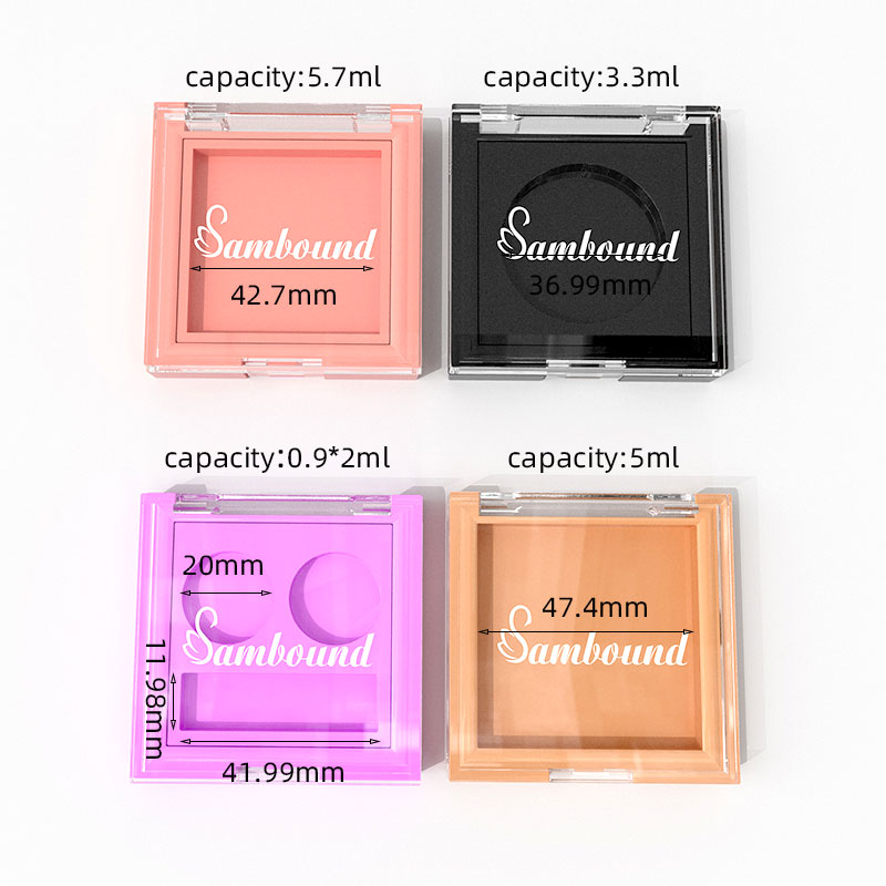 透明蓋眼影盤(pán)塑料abs修容+高光一盤(pán)多用空盤(pán)分裝盤(pán)