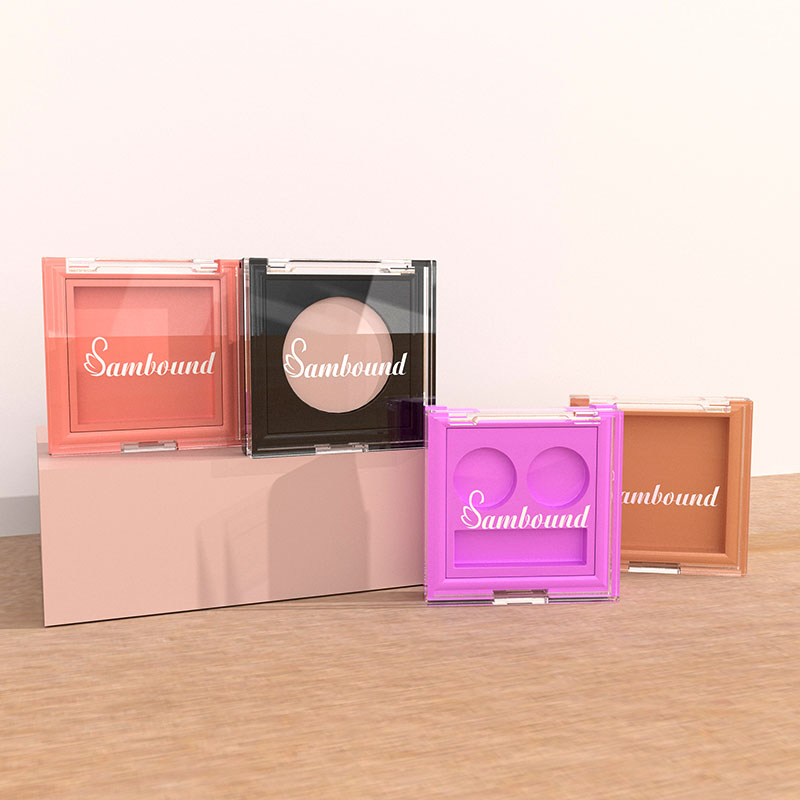 透明蓋眼影盤(pán)塑料abs修容+高光一盤(pán)多用空盤(pán)分裝盤(pán)