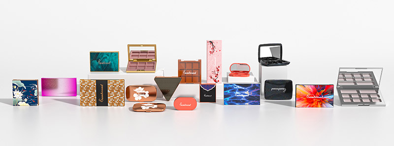 唇彩管口紅管組合展示